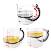 ISHENKEA taza medidora con base ajustable y raspador para evitar residuos.