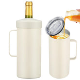 Itslife botella-enfriador 2-en-1 mantiene el vino frío por horas.
