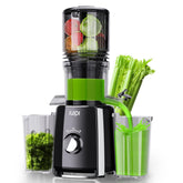 IUIPI prense fría con boca de alimentación XL para jugos rápidos de frutas enteras.