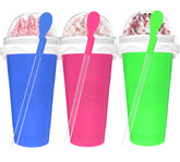Jairuty vaso para granizados rosa, ideal para refrescos caseros.