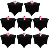 Funda redonda JALANCY de espandex 60 pulgadas, ocho paquetes para eventos.