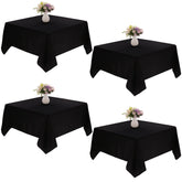 JALANCY mantel cuadrado negro 52x52, paquete de 4 para eventos y mesas.