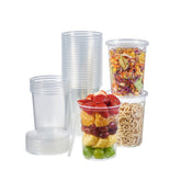 Jaluxing contenedores deli 32oz con tapas herméticas para conservar frescura