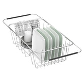 JAQ escurridor de platos en lavabo ajustable para secado eficiente
