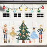 Imán JarThenaAMCS para puerta de garaje con árbol navideño y luces, decoración festiva.