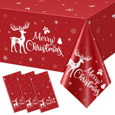 Mantel Jectivs con ciervo rojo para fiestas navideñas