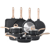 JEETEE juego completo de ollas y sartenes cerámicas para cocina saludable