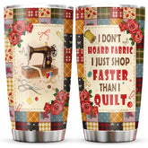 Taza Jevuta de café con motivos de costura para sesiones matutinas de costura.