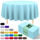 Mantel plástico desechable JHDZDHY, azul claro, 84 pulgadas, ideal para fiestas