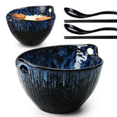 Cuenco ramen ceramico JH JIEMEI HOME de 7 pulgadas, juego de 2 para porciones abundantes