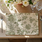 Manteles individuales JINCHAN con flores pintadas a mano para mesa elegante.