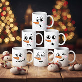 Taza Jinei Santa 11oz en cerámica, ideal para café festivo.