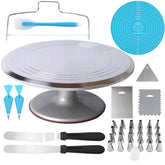 Jninexiu tarta 12 pulgadas giratorio: soporte estable para decorar tartas.