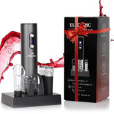JINGASA Abre Vino Eléctrico con base, fácil de usar en casa para fiestas