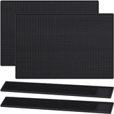 Jingmore alfombrilla de barra 18x12 negro, protege superficies y evita derrames
