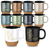 Set de Jingmore con 10 tazas cerámicas para agradecer a empleados.