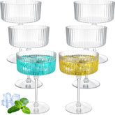 Vaso Jingmore acanalado de 10oz, ideal para presentaciones elegantes.