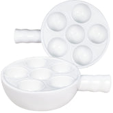 Jinsongdafa plato cerámico para caracoles, juego de 2, ideal para aperitivos.