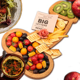 Jiulory tabla-quesos-extra-grande, superficie lisa para presentar quesos y aperitivos con estilo.