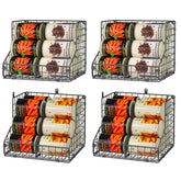 JKsmart organizador latas apilable de dos niveles para despensa, ahorra espacio.