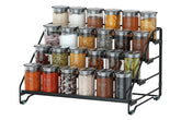 Jolitac estante para especias de 4 niveles ajustables, ideal para frascos de diferentes alturas.