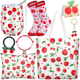 Termo JolliKids de acero inoxidable con cereza, ideal para bebidas calientes o frías.