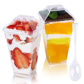 Copa de postre JOLLY CHEF de 3 onzas con tapa, ideal para porciones individuales.