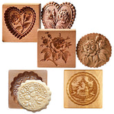 JOONOR molde de galletas madera rosa-corazón para repostería creativa.