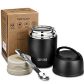 JOOPETALK termo para almuerzo 17oz negro: aislamiento duradero para calor y frío