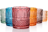 Vasos chupito coloridos JOVGANK con diseño estriado vintage para porciones precisas