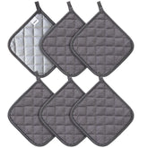 Joyhalo manoplas para ollas en gris oscuro con agarre seguro.