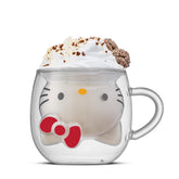JoyJolt Hello Kitty, taza espresso doble pared 3D para mantener caliente el café.