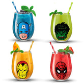 Vaso JoyJolt Marvel Heroes Spiderman sin tallo, ideal para refrescos con estilo heroico.