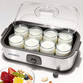JoyMech Yogurtera con frascos de vidrio para yogur casero sin aditivos