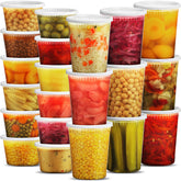 JoyServe contenedores plásticos con tapas compatibles para almacenamiento seguro