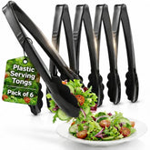 Pinzas plásticas JoyServe de 9 pulgadas para servir, ideales en buffets y catering.