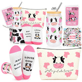 JSENGIFT Taza 16 oz con pajilla, ideal para llevar bebidas con estilo vaca