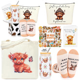 JSENGIFT Taza vaca de las Tierras Altas: 16 oz para bebidas diarias con toque lúdico