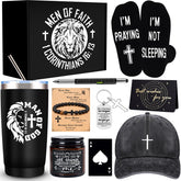 Tumbler JTAMOHI de 20 oz con diseño de hombre de fe para uso diario.