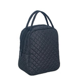Jula Vance bolsa de almuerzo negra, vista frontal, ideal para el trabajo.