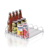 Organizador JUNMEI para mini nevera con 4 filas mantiene las latas ordenadas