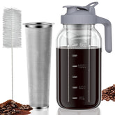Jarra JunVpic de vidrio grueso 64oz conserva el sabor sin plástico.