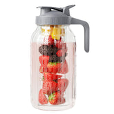 JunVpic infusor de fruta en jarra de vidrio 64oz para bebidas frescas.