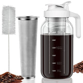 JunVpic jarra infusión fría de vidrio grueso para bebidas frías y limpias