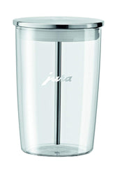Contenedor de leche Jura 72570 en vidrio, ideal para almacenamiento en la nevera.