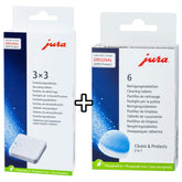 Tabletas descalcificadoras Jura-Capresso en empaque para mantenimiento regular.