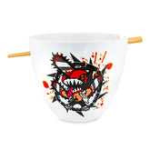JUST FUNKY Chainsaw Man tazón cerámico para ramen con diseño llamativo