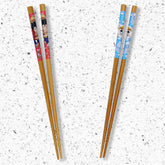 JUST FUNKY palillos de bambú con logotipo Sombrero de Paja para ramen y sushi.
