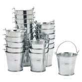 Baldes metálicos mini Juvale en plata para regalos o favores.