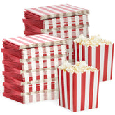 Cajas Juvale mini de palomitas rojas y blancas, porciones individuales para cine en casa